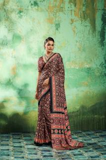 Rajtex pure ajrakh-039 saree indian ladies clothes wholesalers